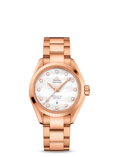 Omega Seamaster Aqua Terra 150M Master Co-Axial 34 Sedna Gold / MOP / Bracelet